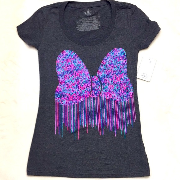 Disney Tops - 🌺8/$25 [ DISNEY ] Ladies Glitter Bow Shirt